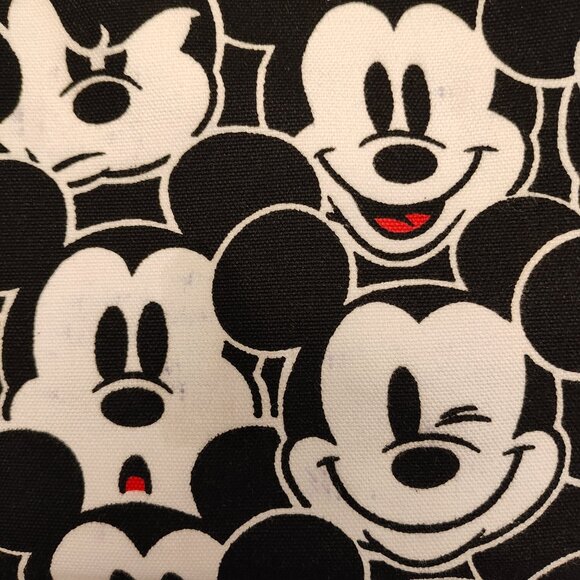 Disney Black and White Mickey Mouse Canvas Tote Bag, Used - Picture 12 of 14